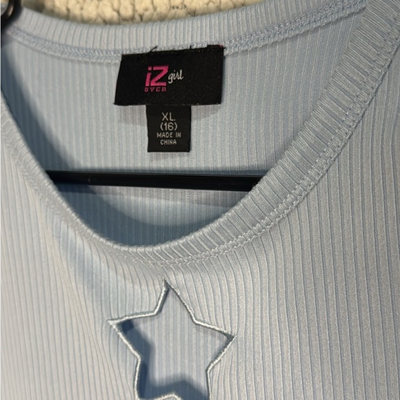 Blue Ribbed Star Tee - Picture 2 of 3